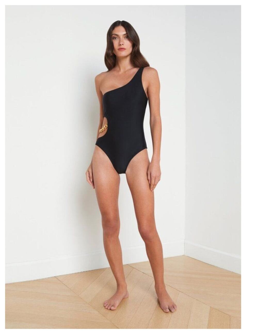 NEW L'Agence Ava Chain One-Piece Swimsuit Size Large